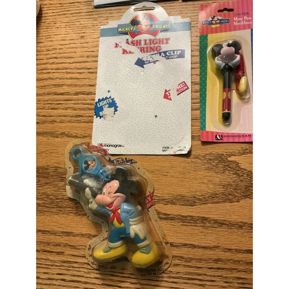 Vintage Disney Mickey Mouse Stationery Set Funforms Puzzles Flashlight Pen New